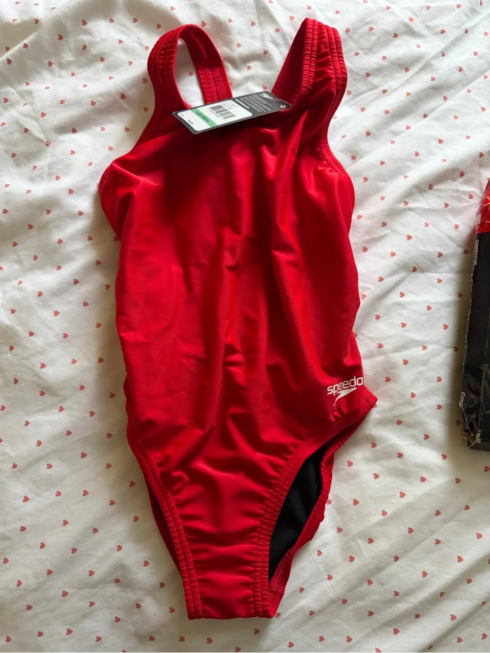 Speedo Bright Red Girls' One-Piece Swim Suit
